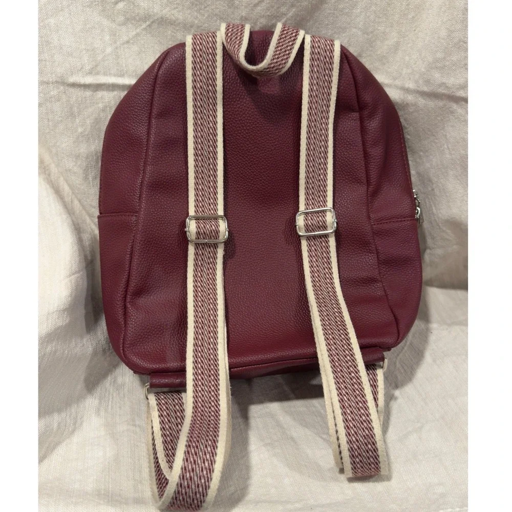 Jewell by Thirty-One Burgundy Vegan Leather Backpack Bag 128107‎ Burgundy